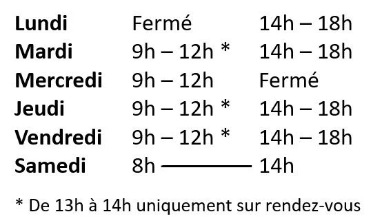 Horaires du salon Créatif